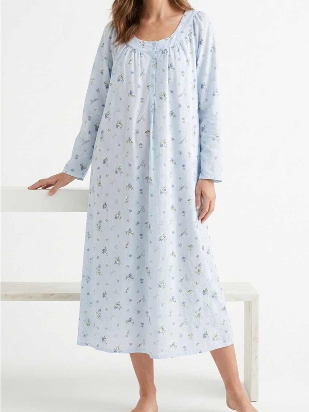 Carole Hochman Heavenly Soft 100% Cotton Floral Ballet Nightgown Plus Size 2X